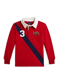 Boys 2-7 Triple-Pony Cotton Rugby Shirt