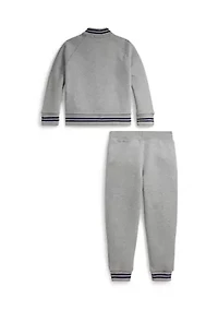 Boys 2-7 Fleece Baseball Jacket & Jogger Pants Set