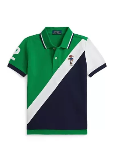 Boys 2-7 Polo Bear Cotton Mesh Shirt