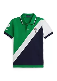 Boys 2-7 Polo Bear Cotton Mesh Shirt