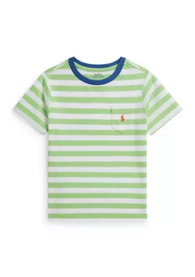 Boys 2-7 Striped Cotton Jersey Pocket T-Shirt