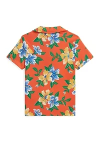 Boys - Floral-Print Cotton Jersey Polo Shirt