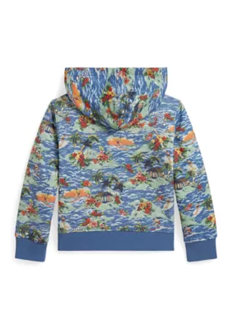 Boys 4-7 Tropical-Print French Terry Hoodie