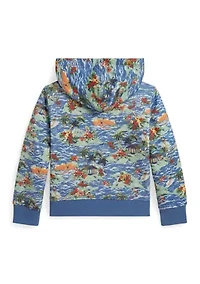Boys 4-7 Tropical-Print French Terry Hoodie