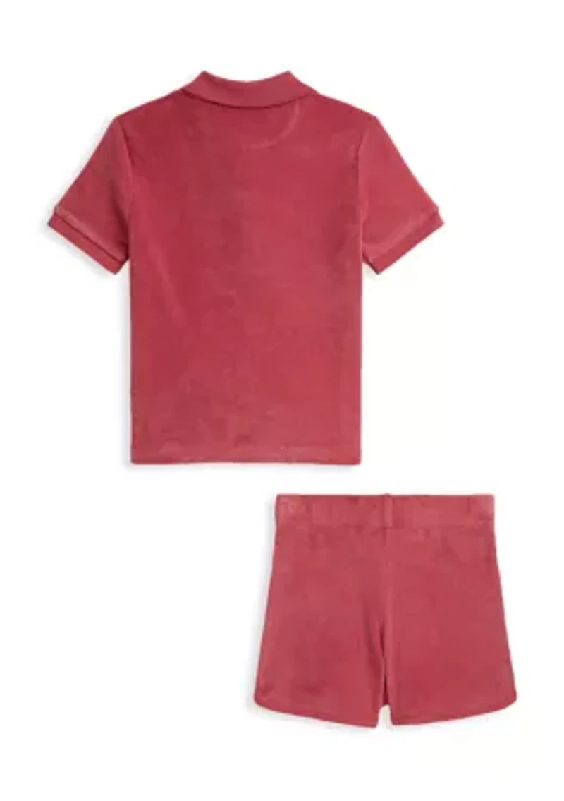 Boys 2-7 Terry Polo Shirt & Shorts Set