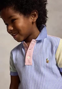 Boys 2-7 Striped Oxford Mesh Polo Shirt