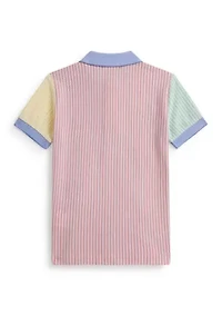 Boys 2-7 Striped Oxford Mesh Polo Shirt