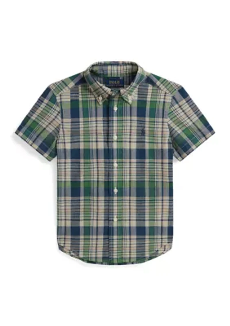 Boys 2-8 Plaid Cotton Shirt