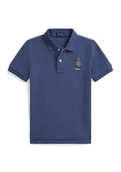 Boys 2-7 Polo Bear Cotton Mesh Shirt