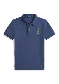 Boys 2-7 Polo Bear Cotton Mesh Shirt