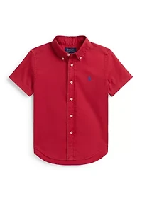 Boys 2-7 Cotton Twill Short-Sleeve Shirt