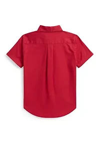Boys 2-7 Cotton Twill Short-Sleeve Shirt