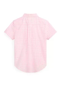 Boys 2-7 Gingham Cotton Poplin Shirt