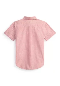 Boys - Striped Cotton Seersucker Shirt
