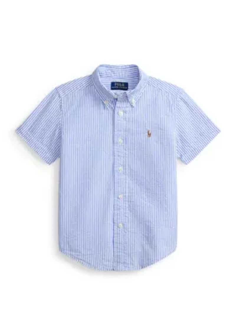 Boys 2-7 Striped Cotton Seersucker Shirt