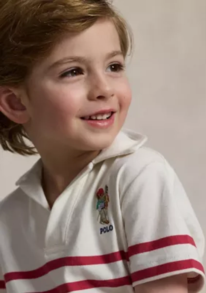 Boys 4-7 Polo Bear Striped Cotton Shirt