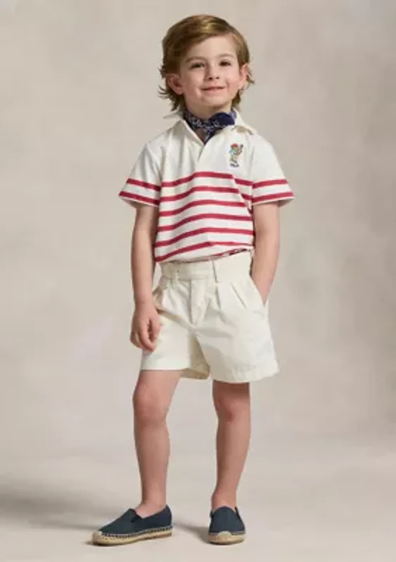 Boys 4-7 Polo Bear Striped Cotton Shirt