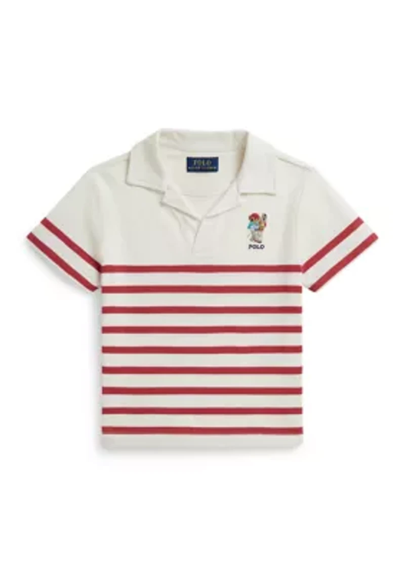 Boys 4-7 Polo Bear Striped Cotton Shirt