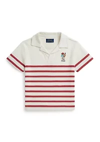 Boys 4-7 Polo Bear Striped Cotton Shirt