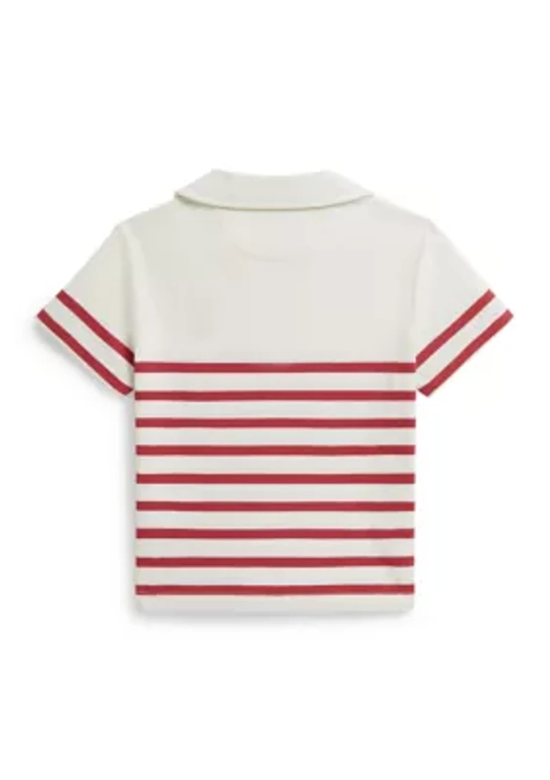 Boys 4-7 Polo Bear Striped Cotton Shirt