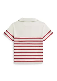 Boys 4-7 Polo Bear Striped Cotton Shirt