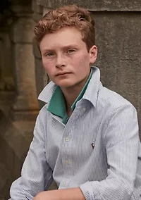 Boys 8-20 Striped Cotton Oxford Shirt