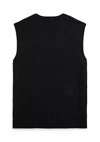 Boys 8-20 Cable Knit Cotton Sweater Vest