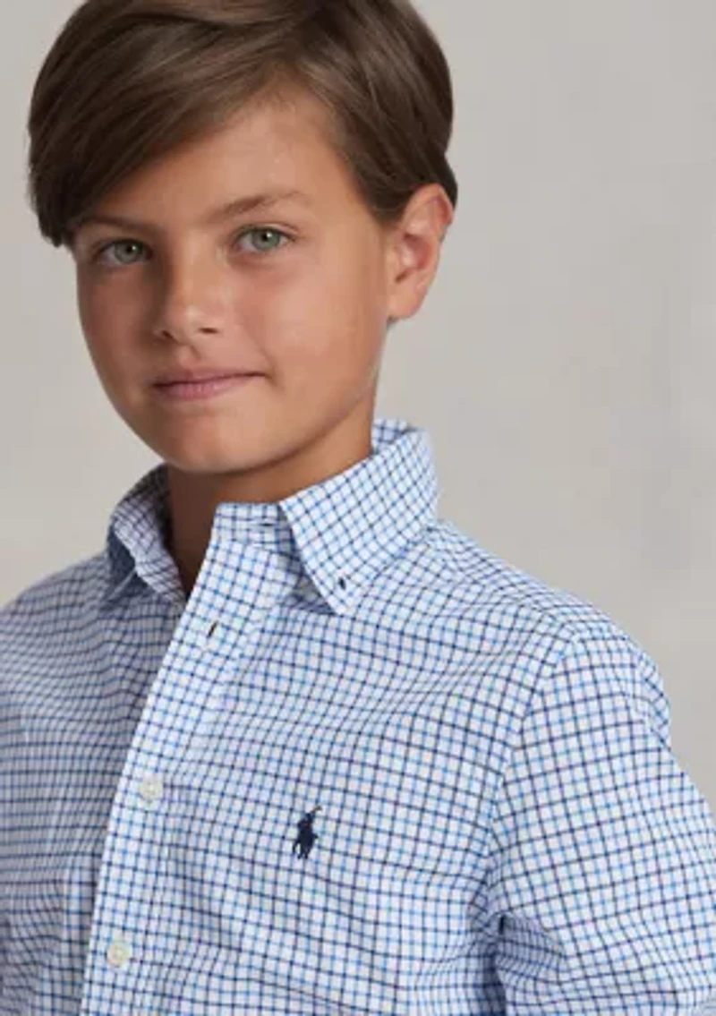 Boys 8-20 Cotton Poplin Sport Shirt