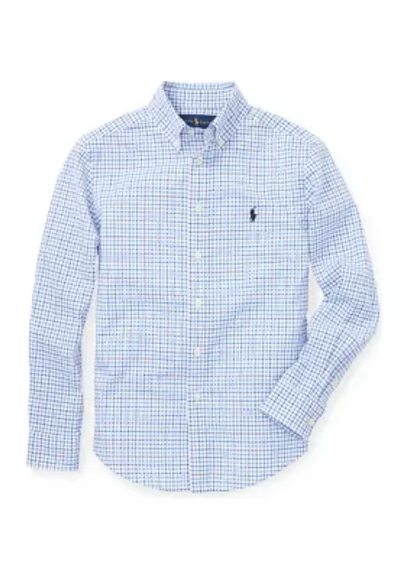 Boys 8-20 Cotton Poplin Sport Shirt