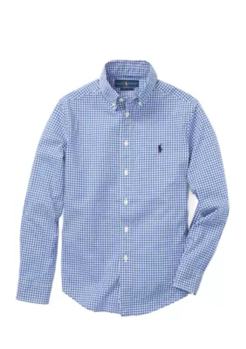 Boys 8-20 Cotton Poplin Sport Shirt