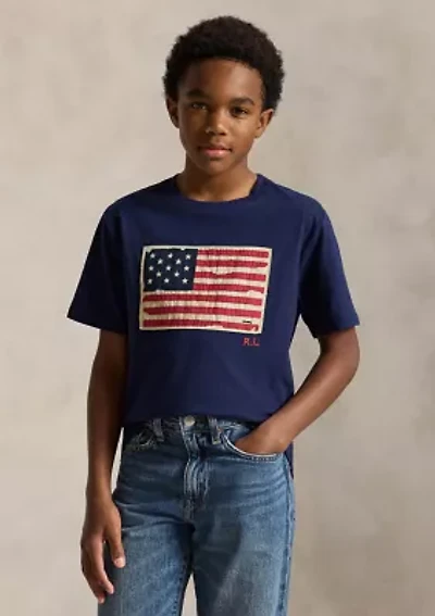 Boys 8-20 Flag Cotton Jersey Shirt