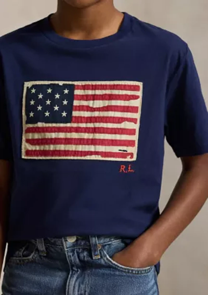 Boys 8-20 Flag Cotton Jersey Shirt