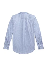 Boys 8-20 Striped Cotton Poplin Shirt