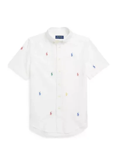 Boys 8-20 Polo Pony Oxford Short Sleeve Shirt