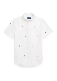 Boys 8-20 Polo Pony Oxford Short Sleeve Shirt