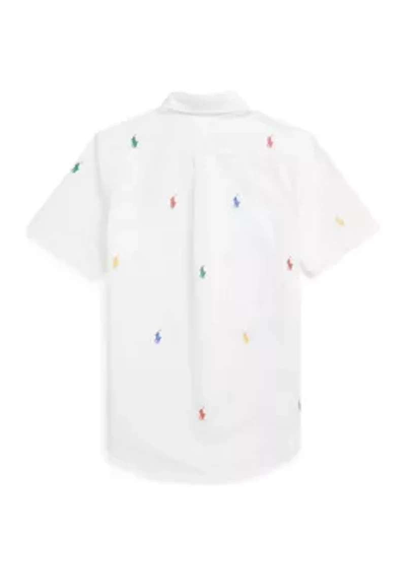 Boys 8-20 Polo Pony Oxford Short Sleeve Shirt