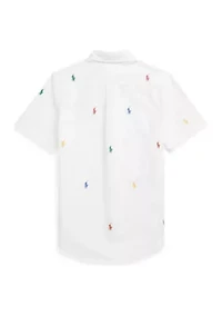 Boys 8-20 Polo Pony Oxford Short Sleeve Shirt