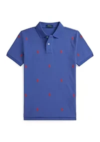Boys 8-20 Polo Pony Cotton Mesh Shirt