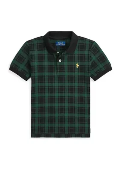 Boys 8-20 Buffalo Check Cotton Mesh Polo Shirt