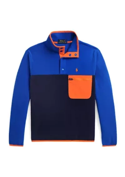 Boys 8-20 Color Blocked Fleece Pullover