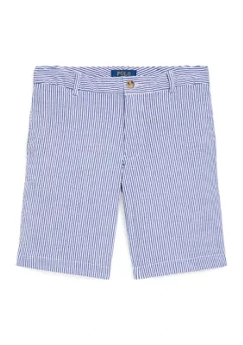 Boys 8-20 Stretch Cotton Seersucker Shorts