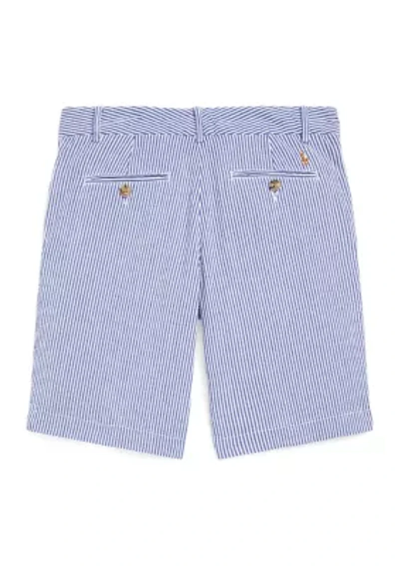 Boys 8-20 Stretch Cotton Seersucker Shorts