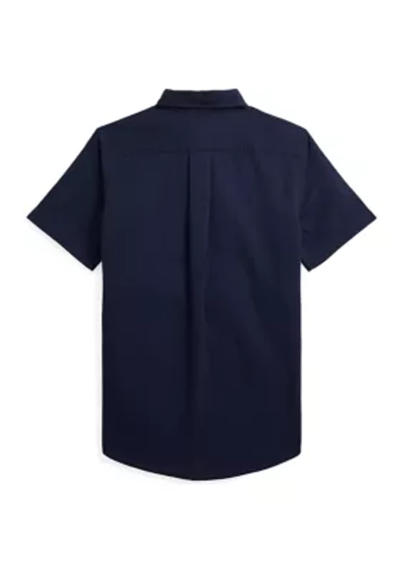 Boys - Cotton Seersucker Short Sleeve Shirt