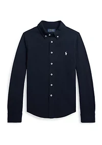 Boys 8-20 Featherweight Cotton Mesh Shirt