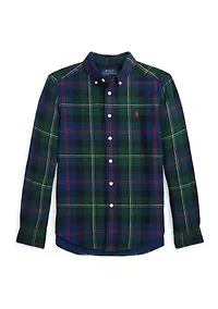 Boys 8-20 Buffalo Check Double Faced Cotton Shirt