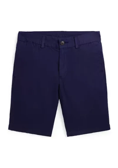 Boys 8-20 Straight Fit Linen Cotton Shorts