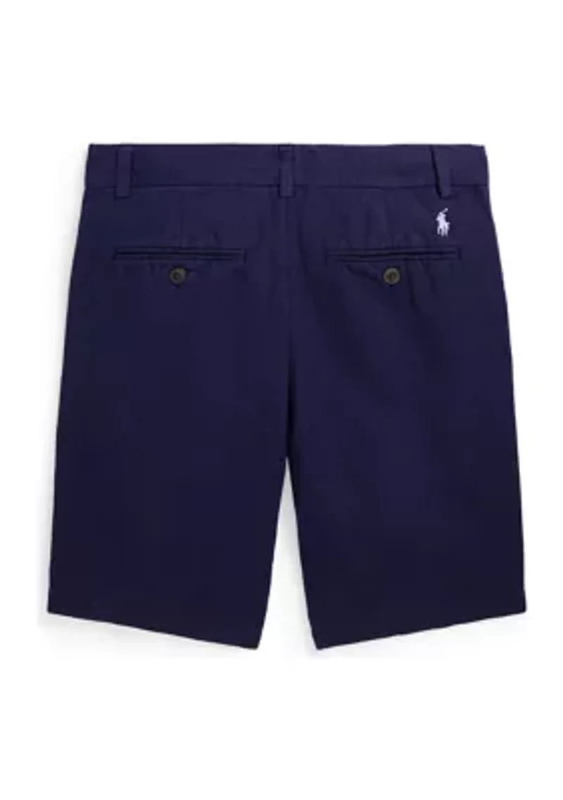 Boys 8-20 Straight Fit Linen Cotton Shorts
