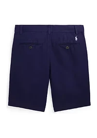 Boys 8-20 Straight Fit Linen Cotton Shorts
