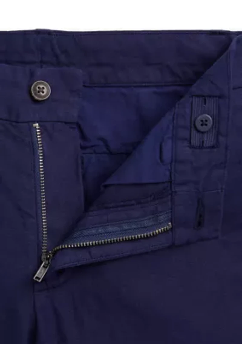 Boys 8-20 Straight Fit Linen Cotton Shorts