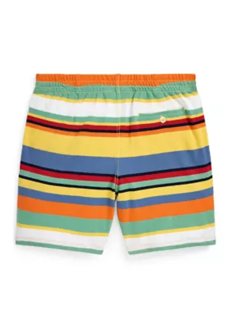 Boys 8-20 Striped Cotton Mesh Shorts